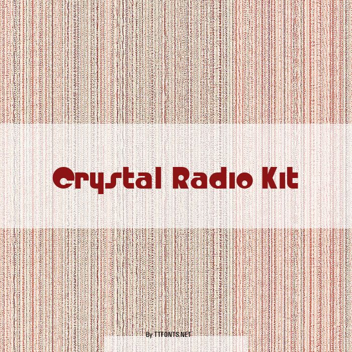 Crystal Radio Kit example
